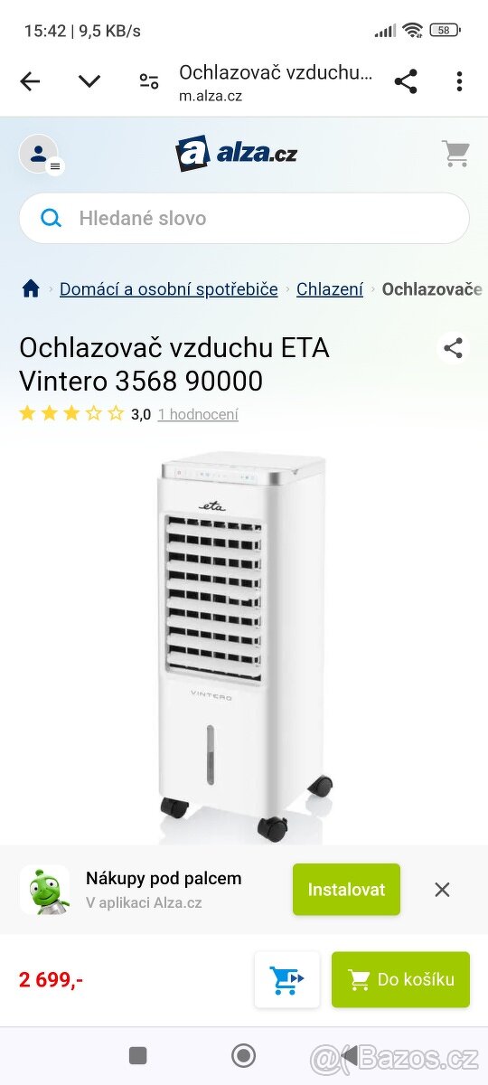 Ochlazovač vzduchu Eta