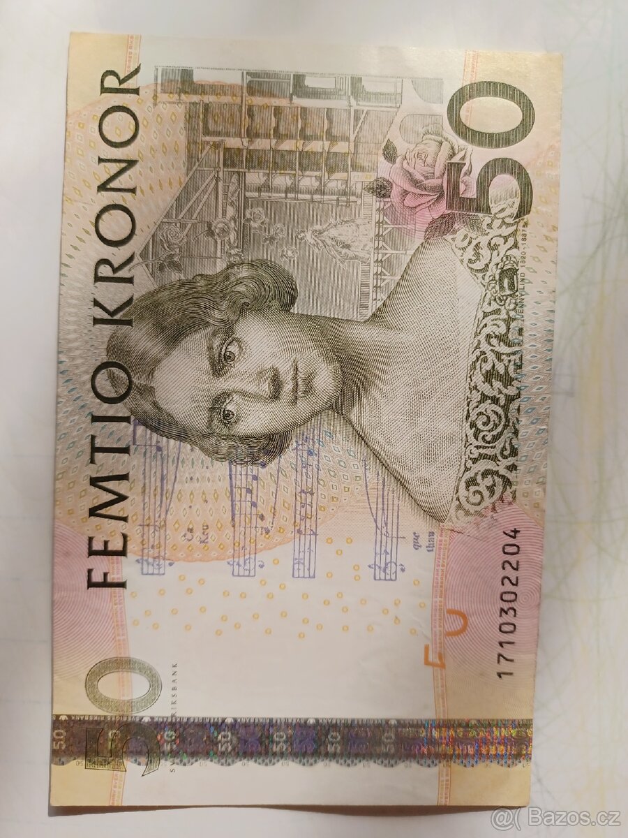 Bankovka 50 kronor