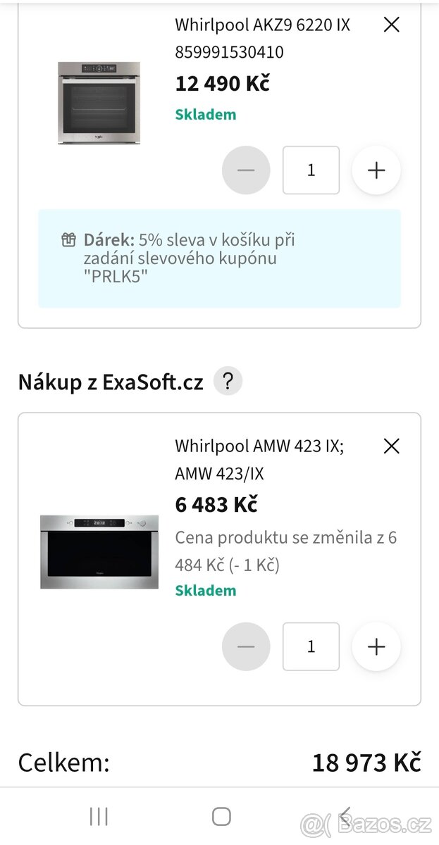 Set whirpool nové nerozbalené