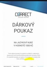 Poukaz do jazykové školy Correct