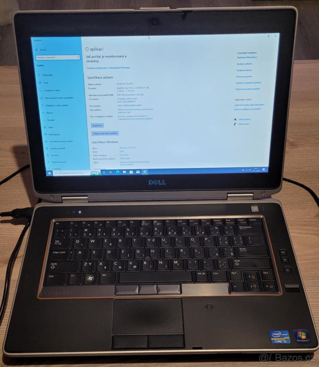 Dell, intel i5 2x 3,20GHz, 8GB DDR3, 240GB SSD disk, bat. 6h