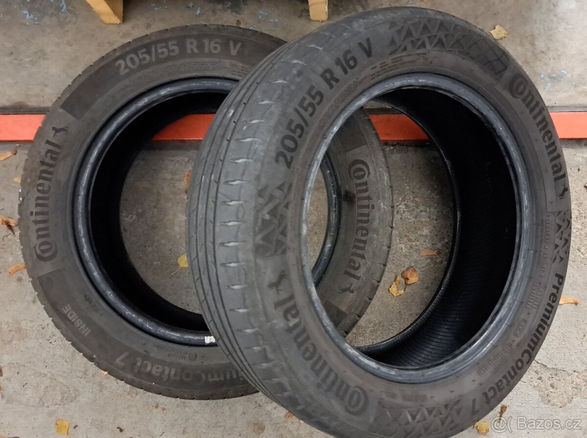 2x letní pneu Continental Premium 205/55 R16, rok 2023