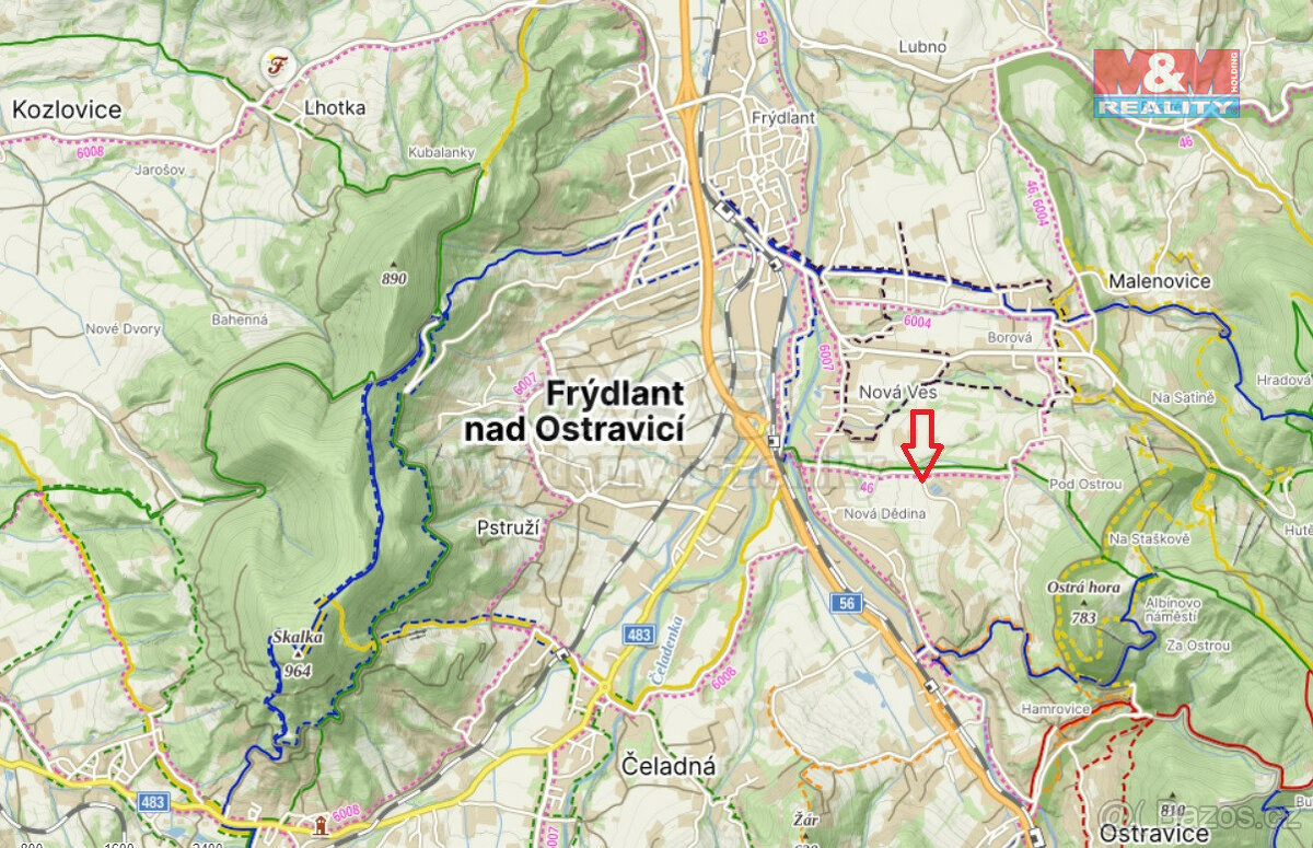 Prodej pozemku k bydlení, 1126 m², Frýdlant nad Ostravicí