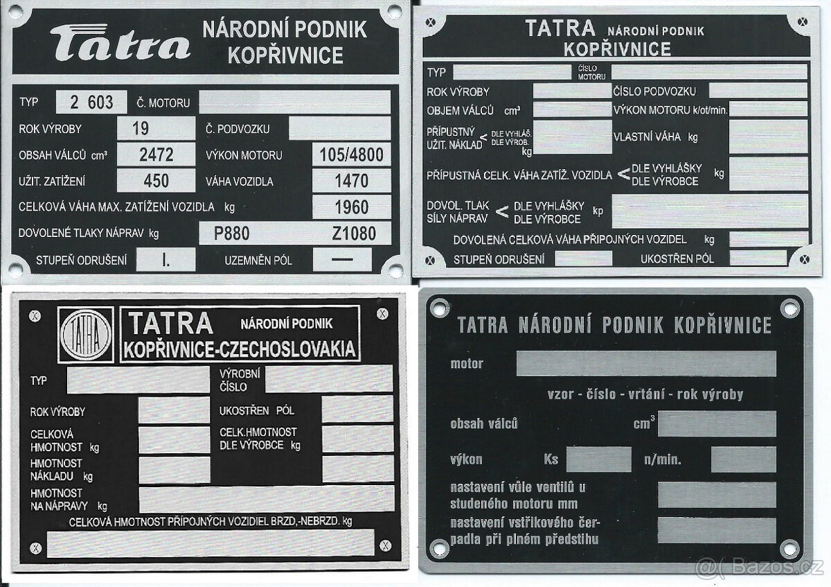 Štítky na Tatra, Praga, Avia