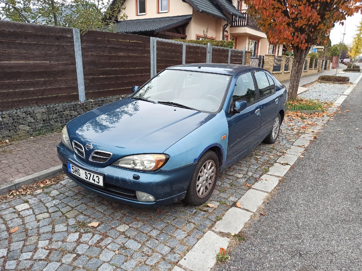 prodám Nissan Primera P11, 1,8, rok 2002 - na opravu či ND