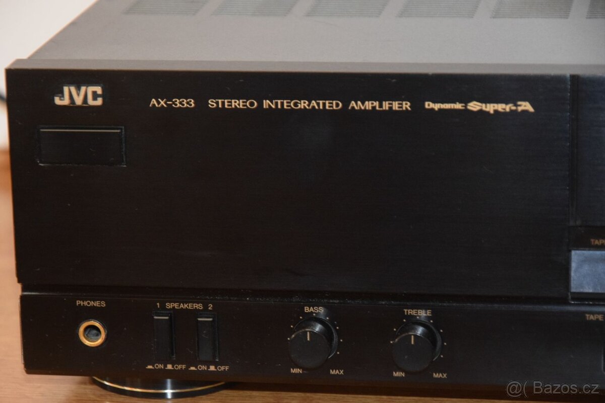 Zesilovač integrovaný JVC AX 333. 2x2 repro, loudness