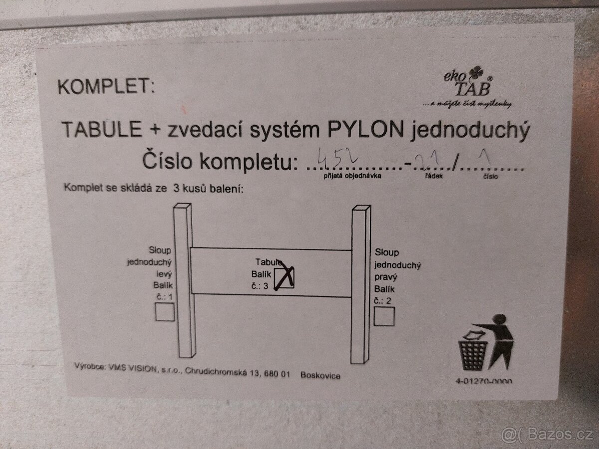 Školní tabule EkoTAB , pylony