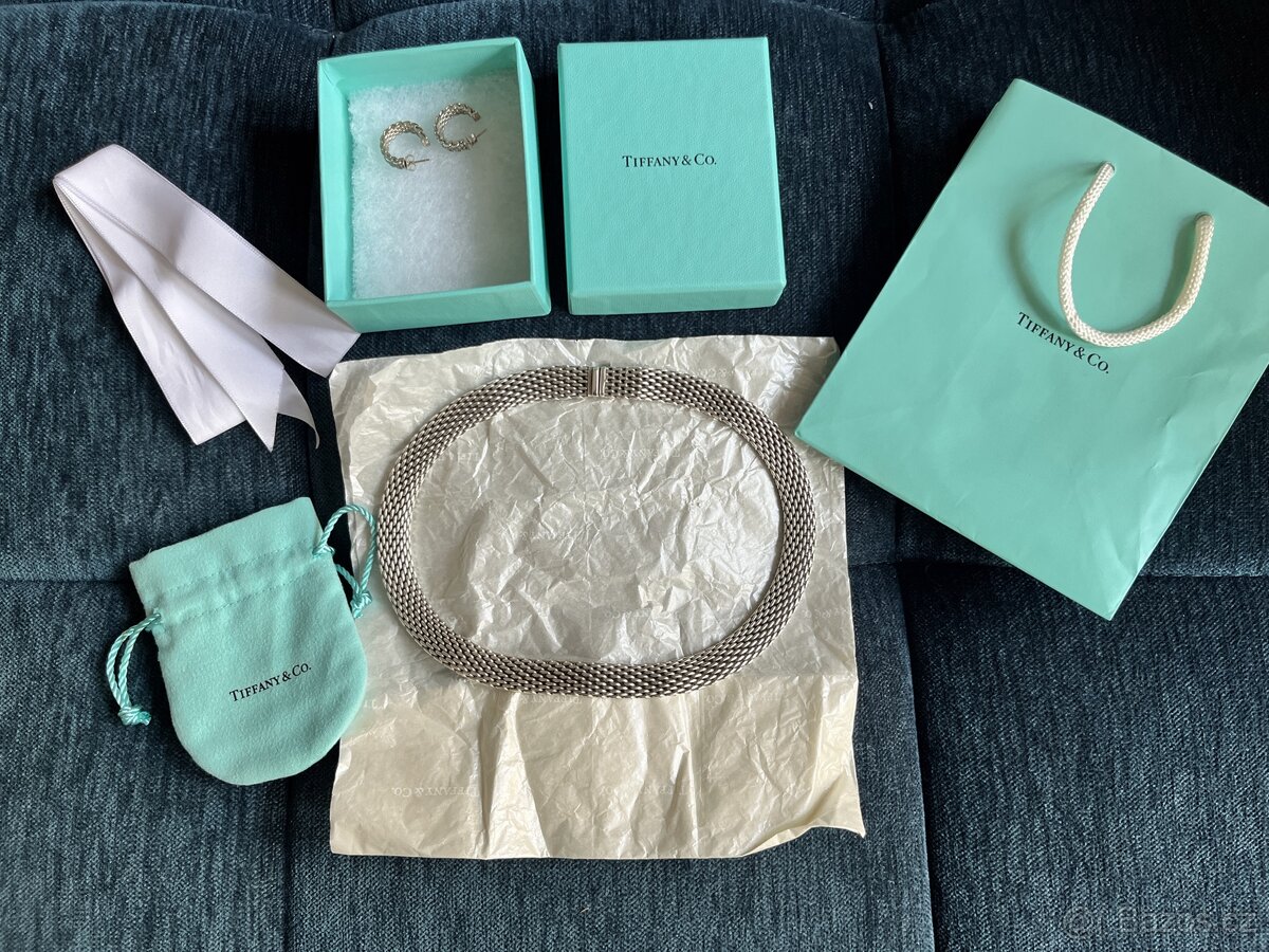 Tiffany & Co. Somerset náhrdelník a náušnice 925 s uctenkou