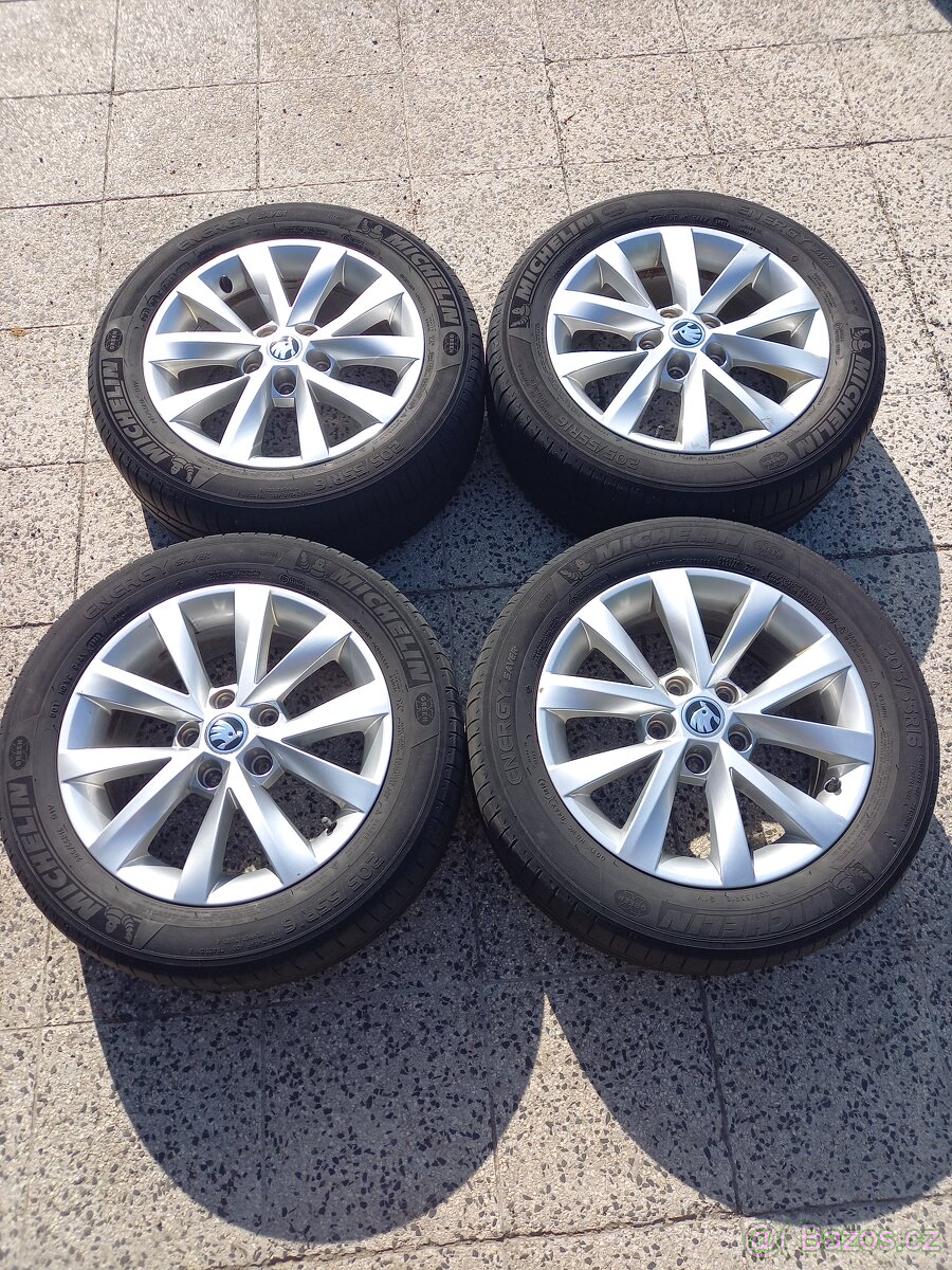 Alu kola 5x112r16 letní pneu 205/55r16