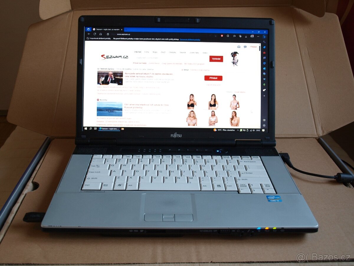 Notebook 15,6", Fujitsu E751, i7, 8GB, 240GB SSD, W10