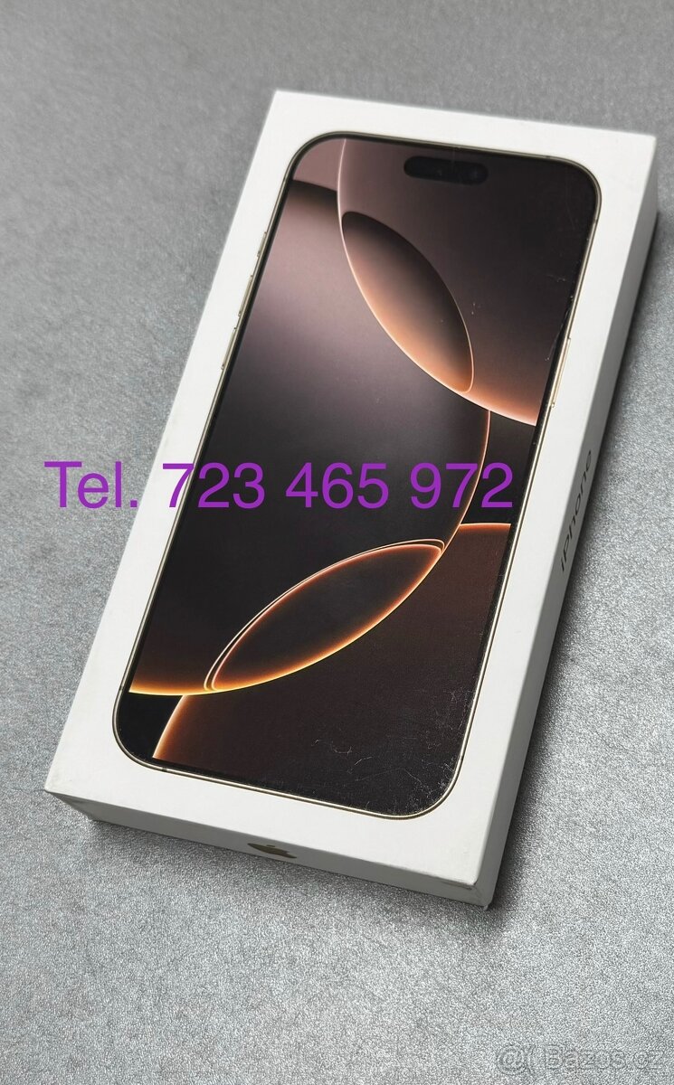 iPhone 16 Pro 256gb pouštní titan zlatý nový záruka