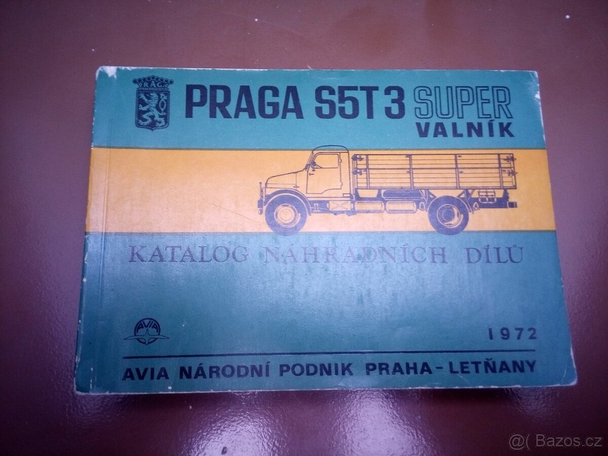 Praga S5T 3 SUPER-katalog náhradních dílů 1972