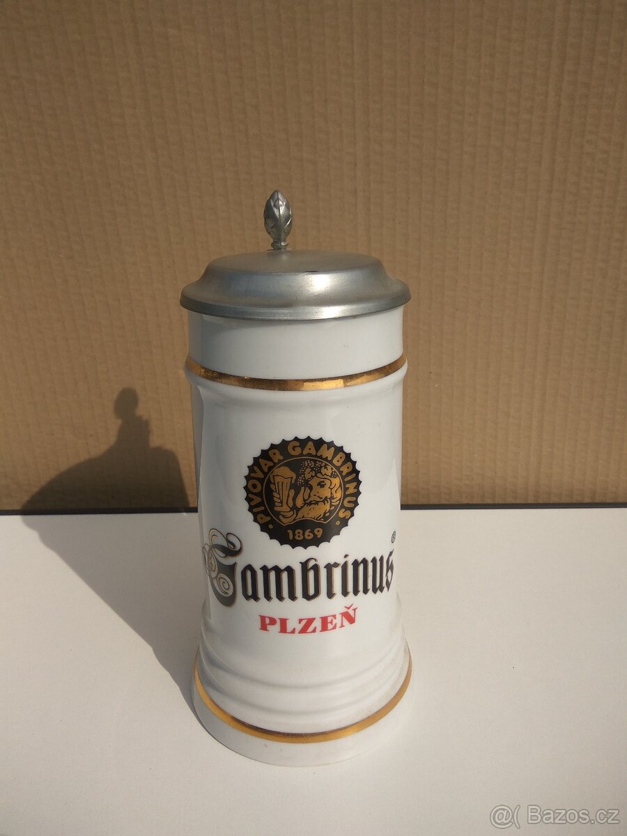 Keramický korbel GAMBRINUS velký - edice