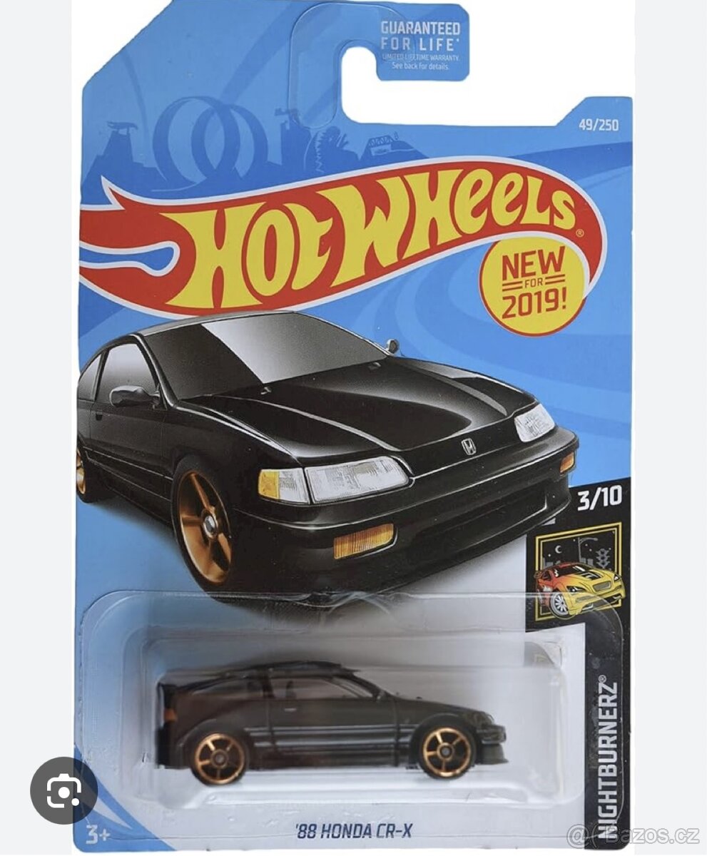 HONDA CRX ČERNÁ HOT WHEELS