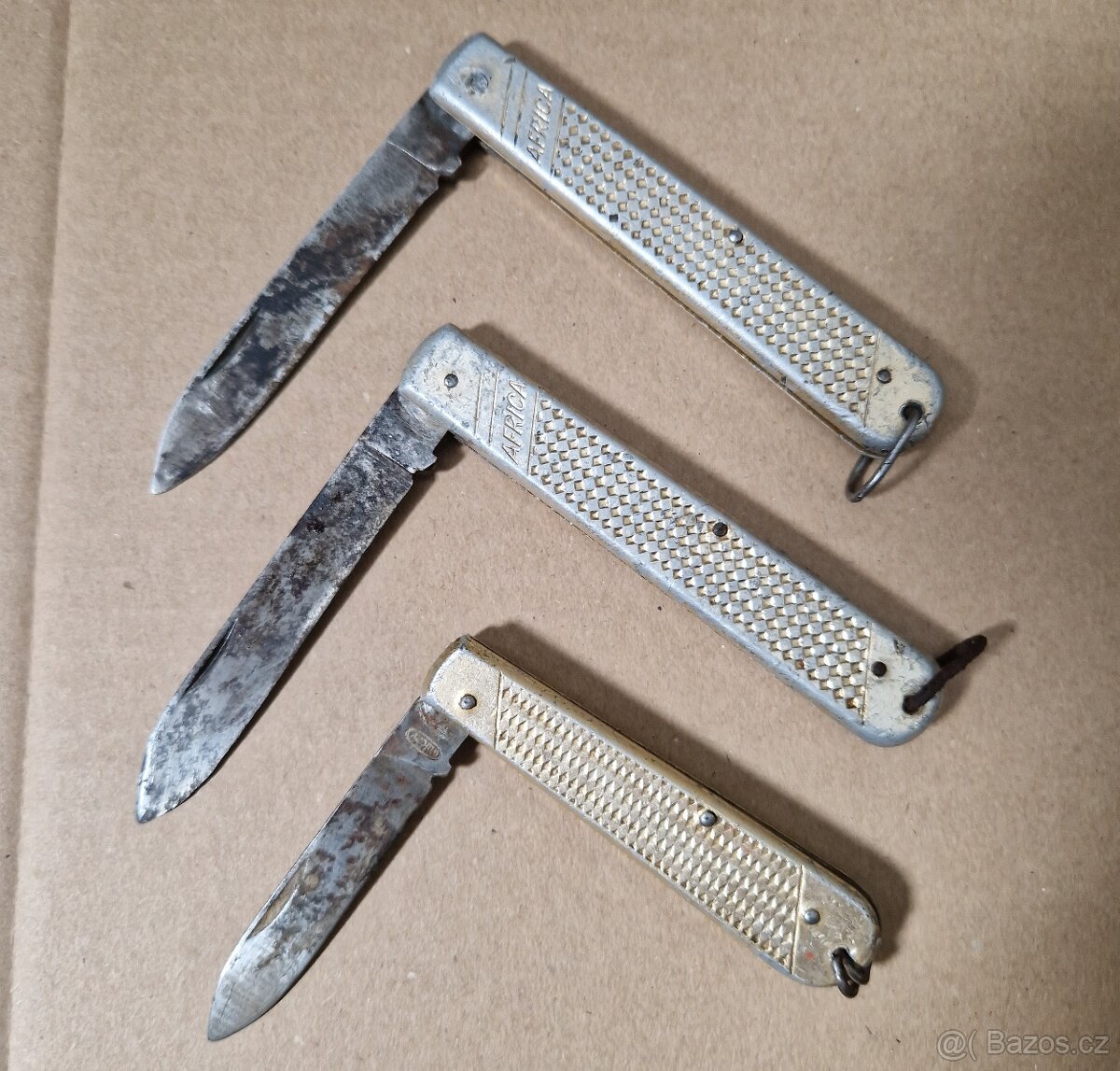 Velká Afrika 2x a 1x malá Afrika - tři nožíky Mikov