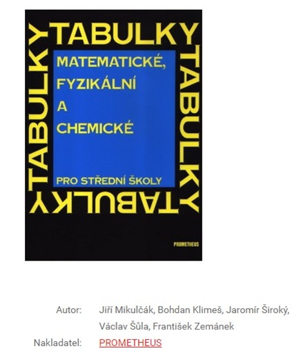 Matematické, fyzikální a chemické tabulky