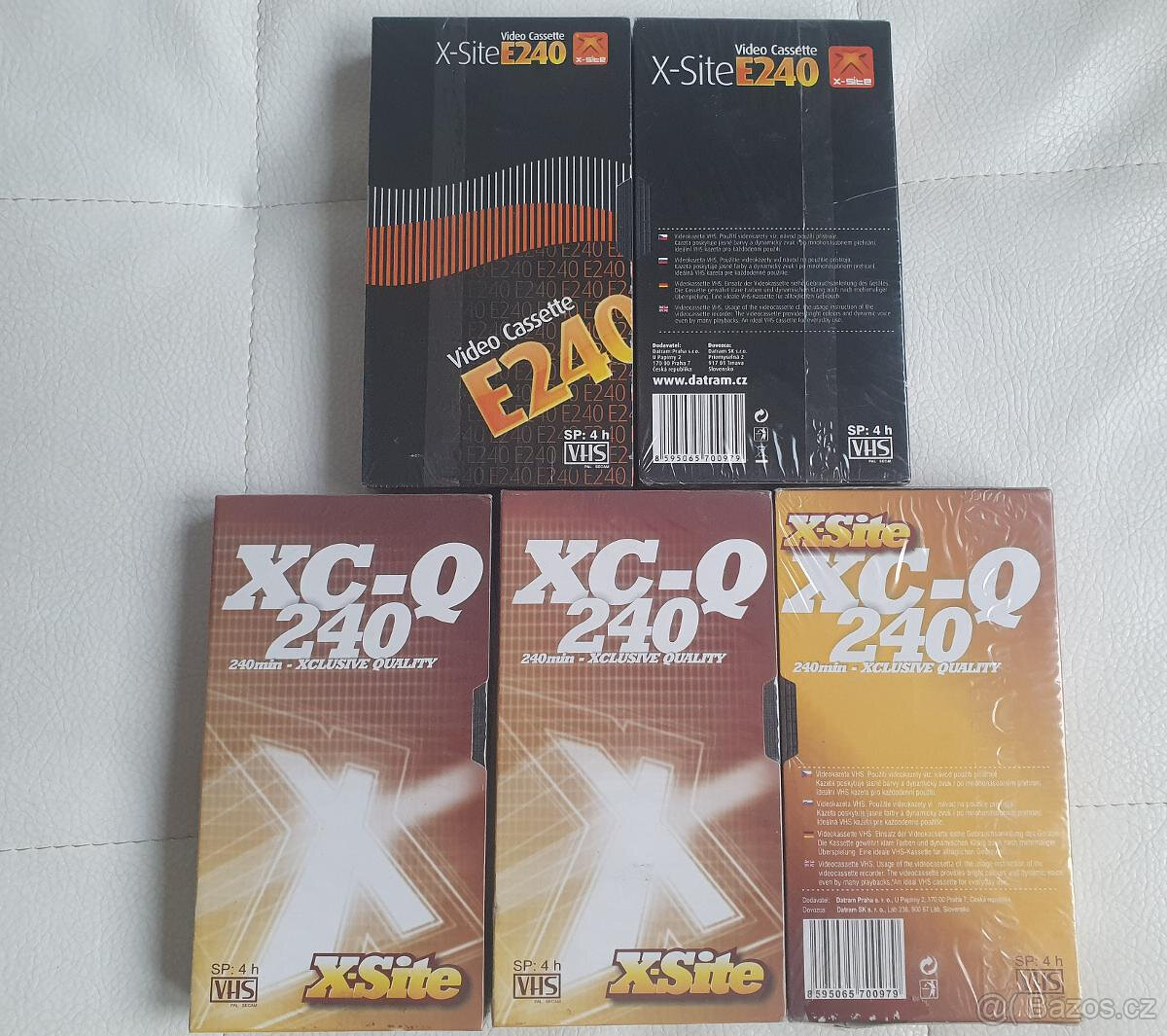 VHS kazety 5 kusů nerozbalené nepoužité