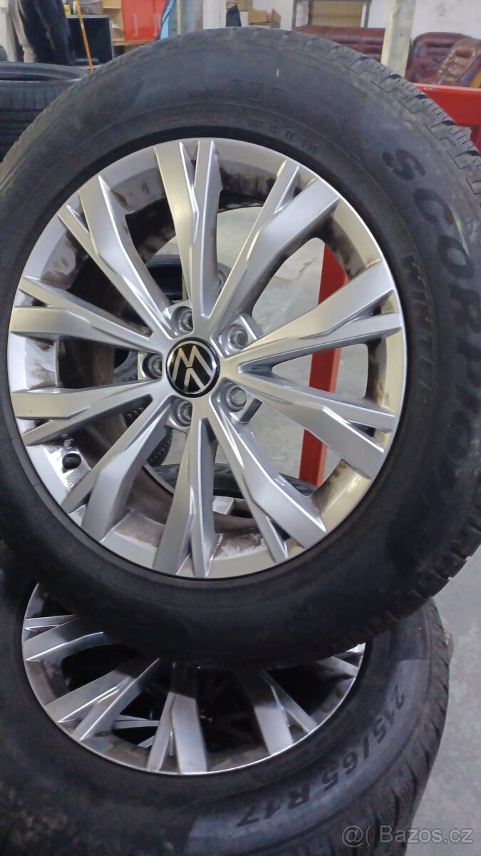 Tiguan 215/65 r17 originální disky Originální VW sada - (čís