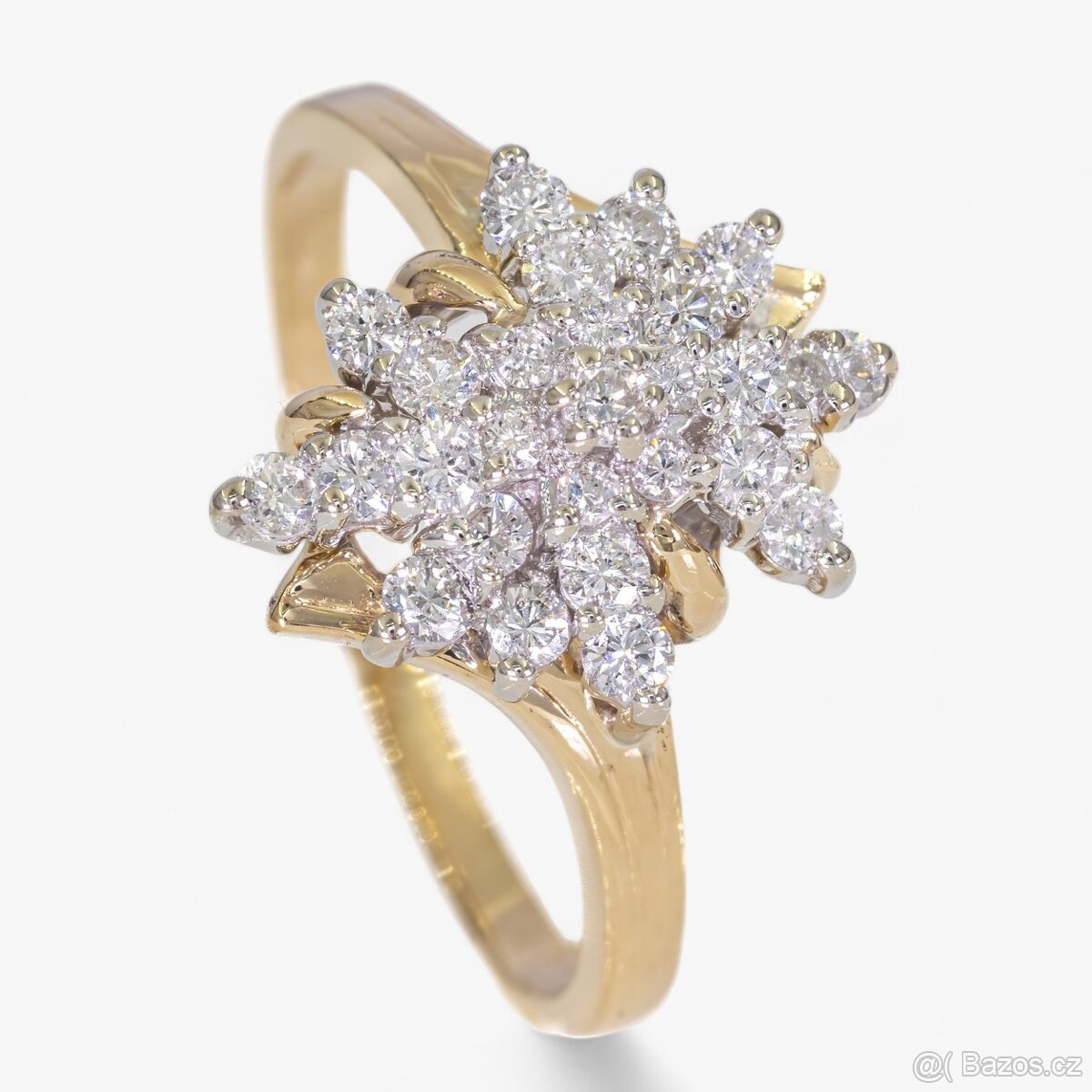 14K prsten s diamanty 0,50ct - Certifikát IGI