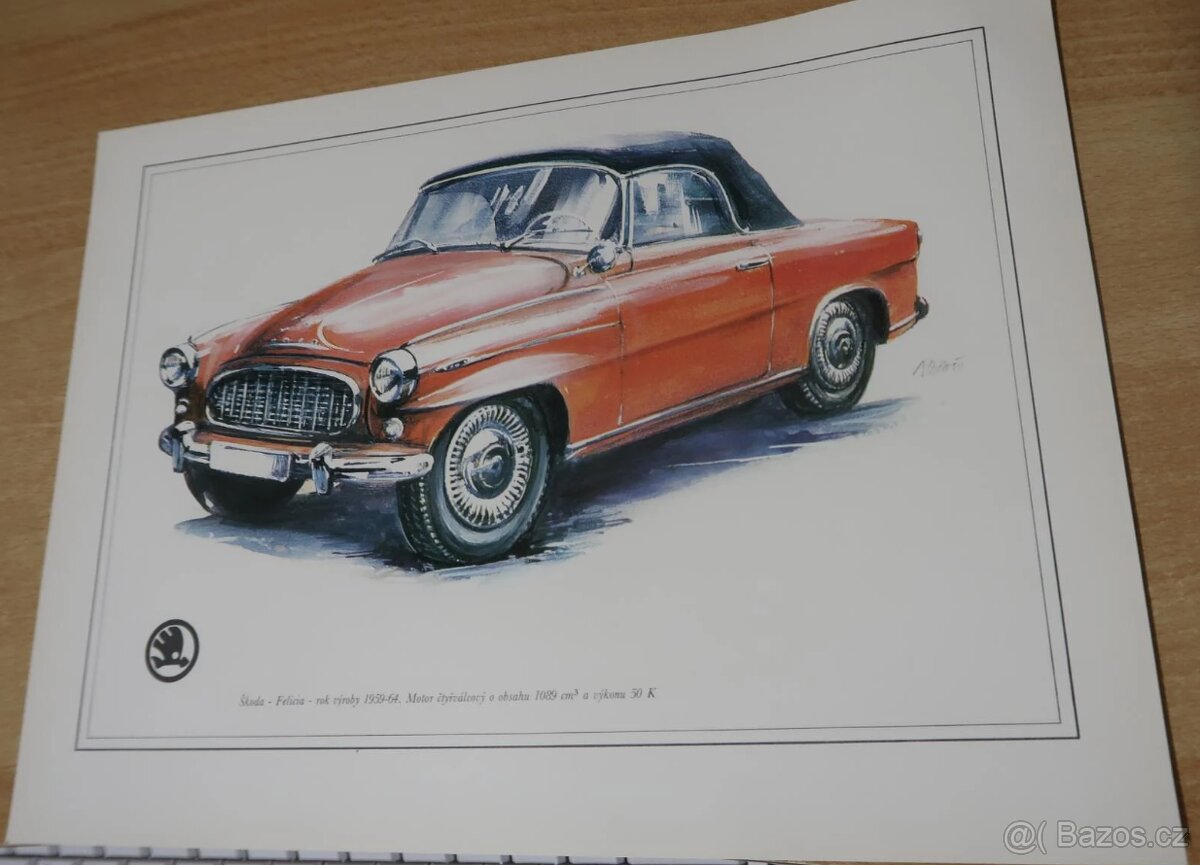 Škoda FELICIA 450 1959-64 origo 31x23cm, tvr. lesk. papír