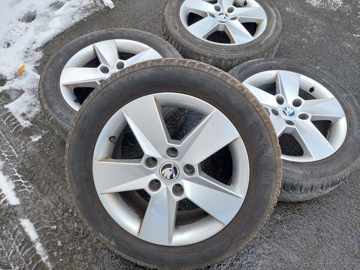 Alu kola 16" Skoda Ilias 5x112 pneu 205/55R16