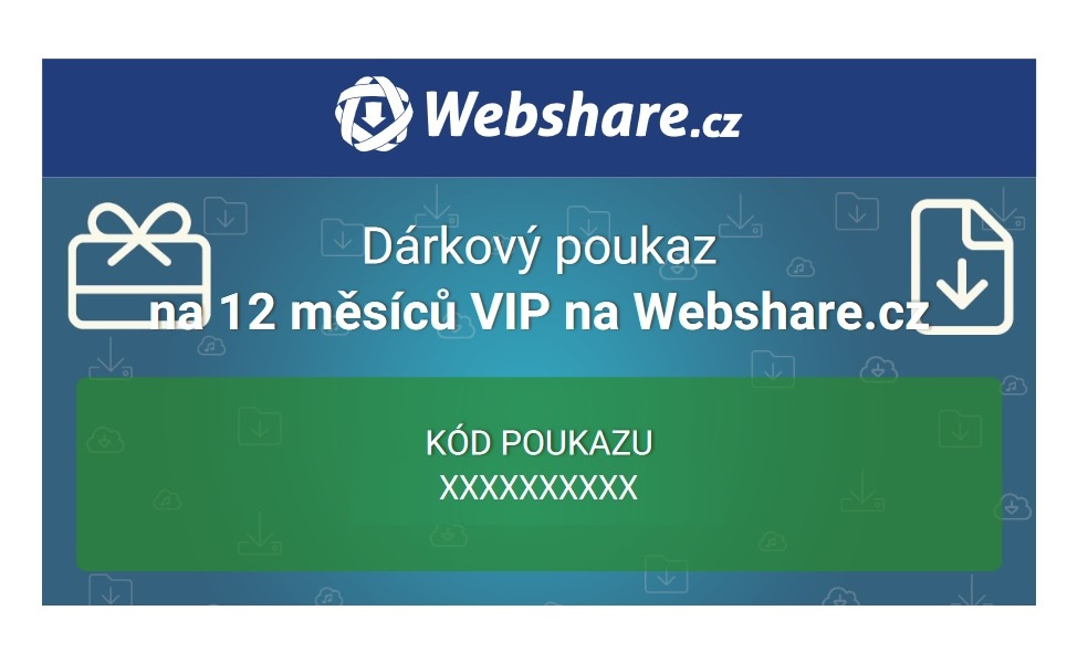 Roční VIP poukazy na Webshare