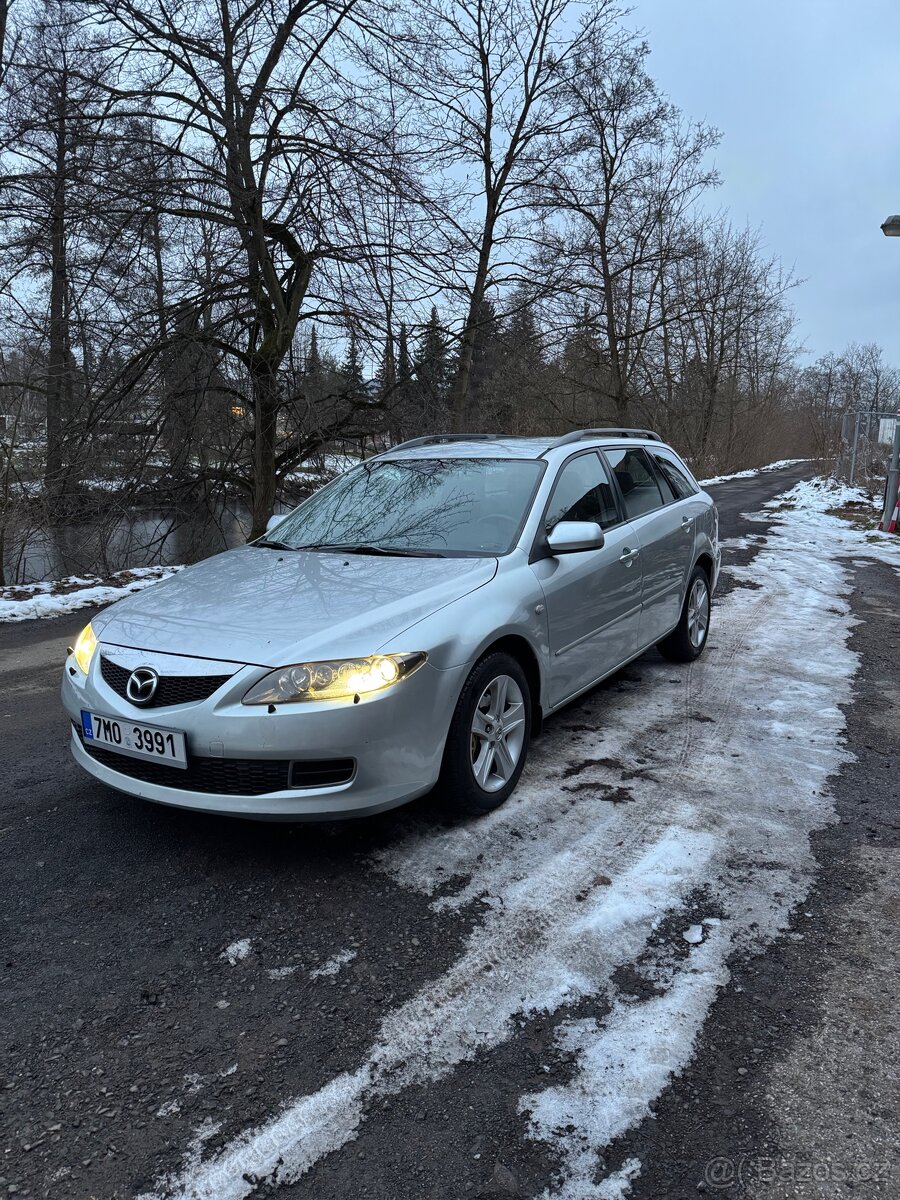 Mazda 6 2006 kombi 2.0 crdi 105kw manuál stříbrná metalíza