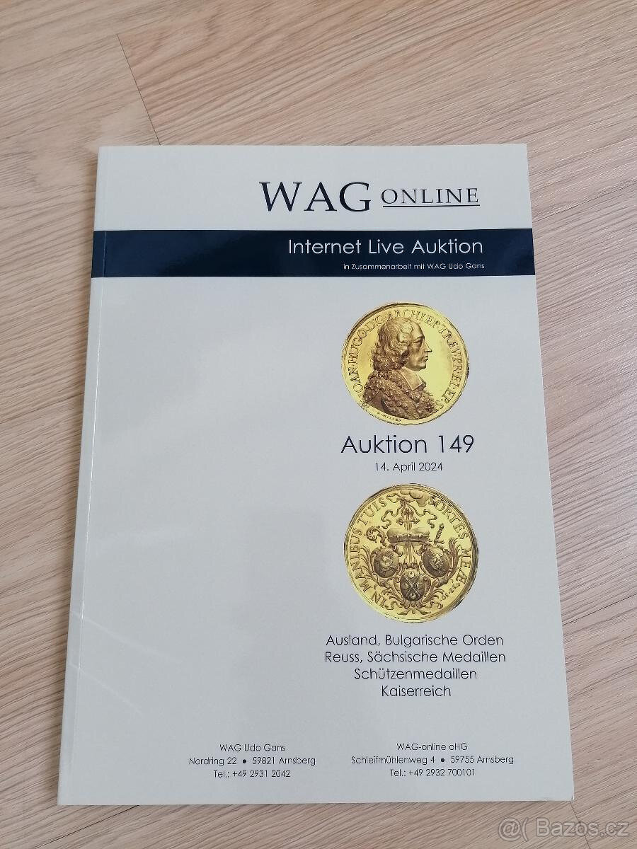 WAG AUKČNÍ KATALOG 149