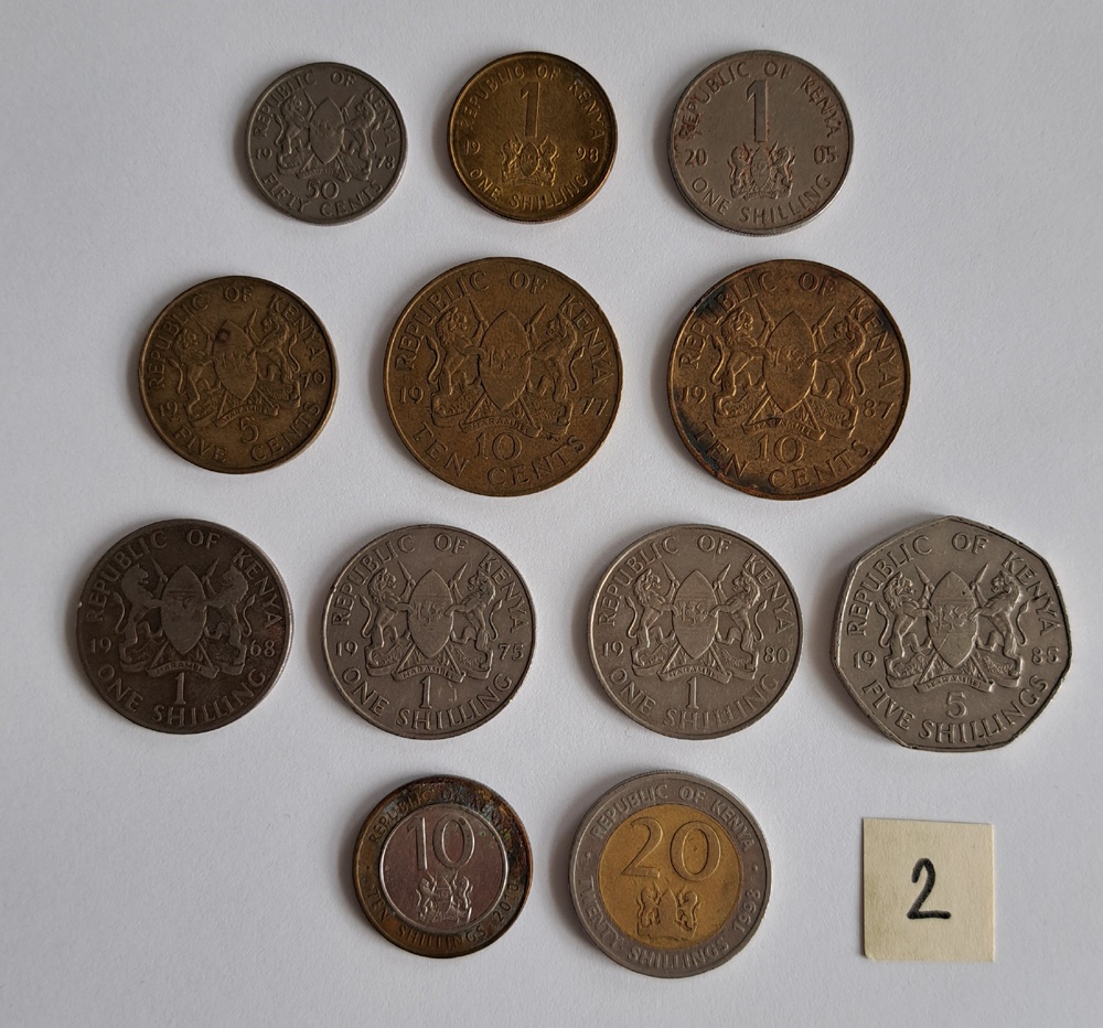 Konvolut / sada - mince - KEŇA - 12 ks různých