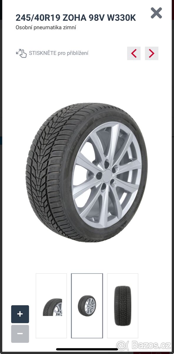 Prodám nové zimní pneu Hankook 245/40 R19