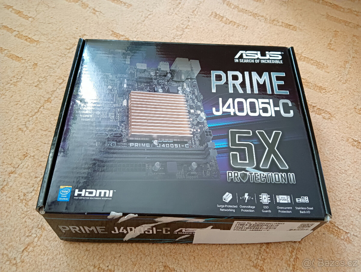 MB ASUS Prime J4005I-C integr. CPU, ITX + RAM