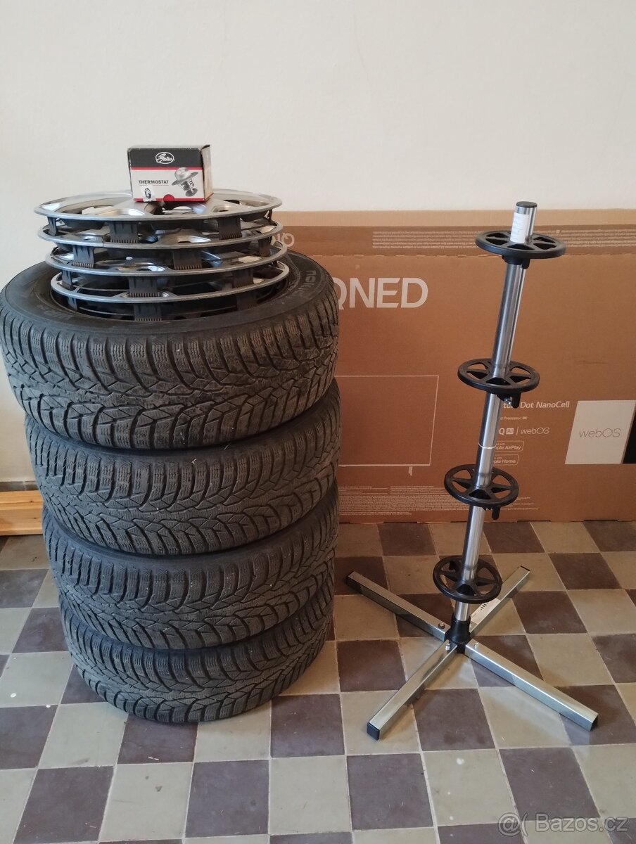 Kola a pneu zim.Nokian 215/55/16+letní pneu Dunlop 215/55/16