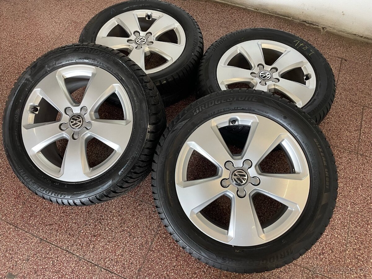 Originální ALU kola 5x112 r17 zimní pneu 7mm