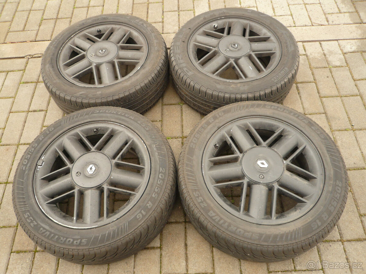 Alu orig. Renault 6,5x16, 5x108, senzory tlaku + 205/55/16