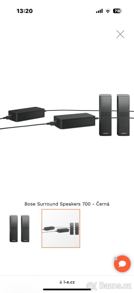 Bose Surround Speakers 700 černé Nové