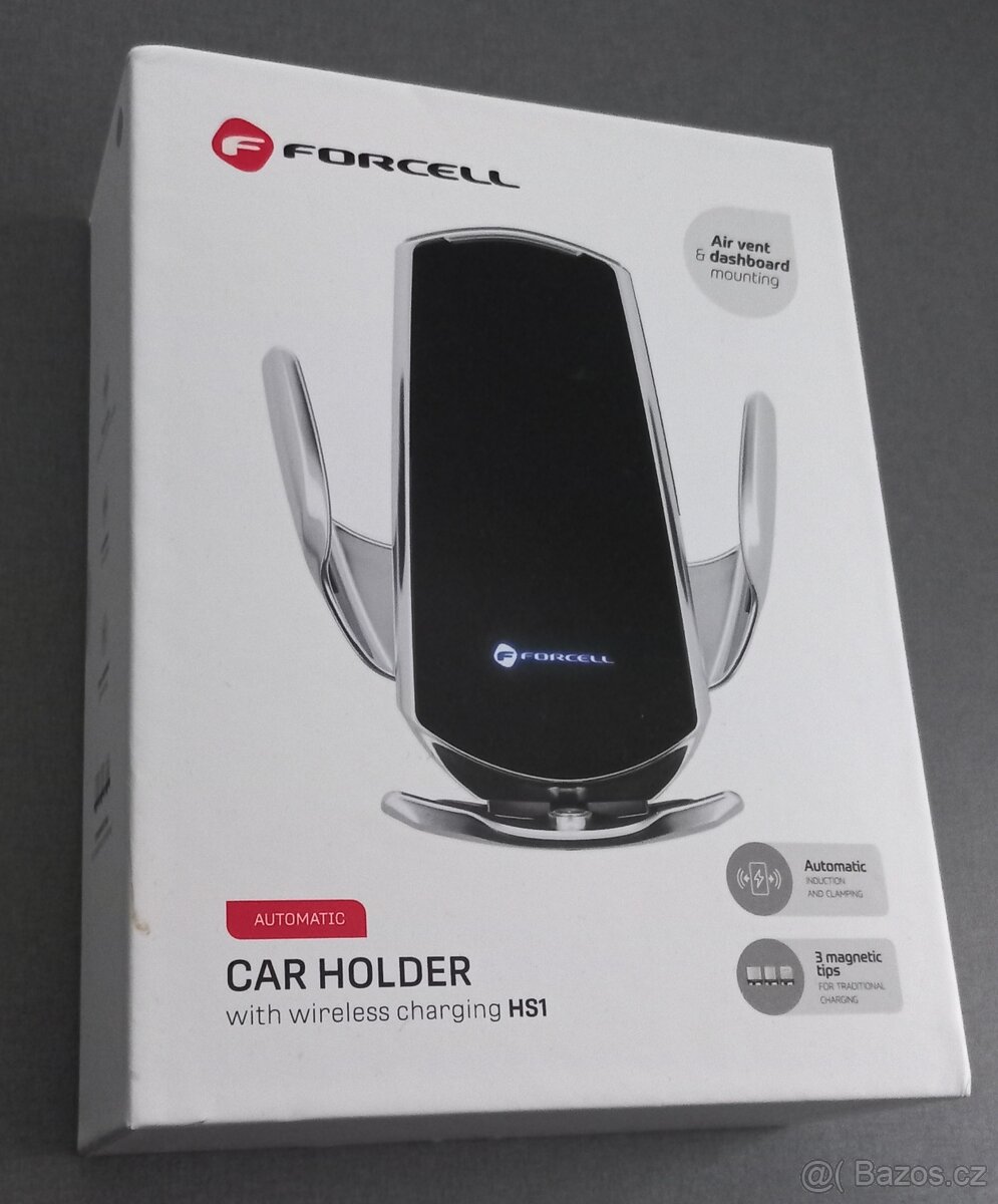 Nový Držák telefonu do auta. Forcell Smart Sensor HS1 Qi.