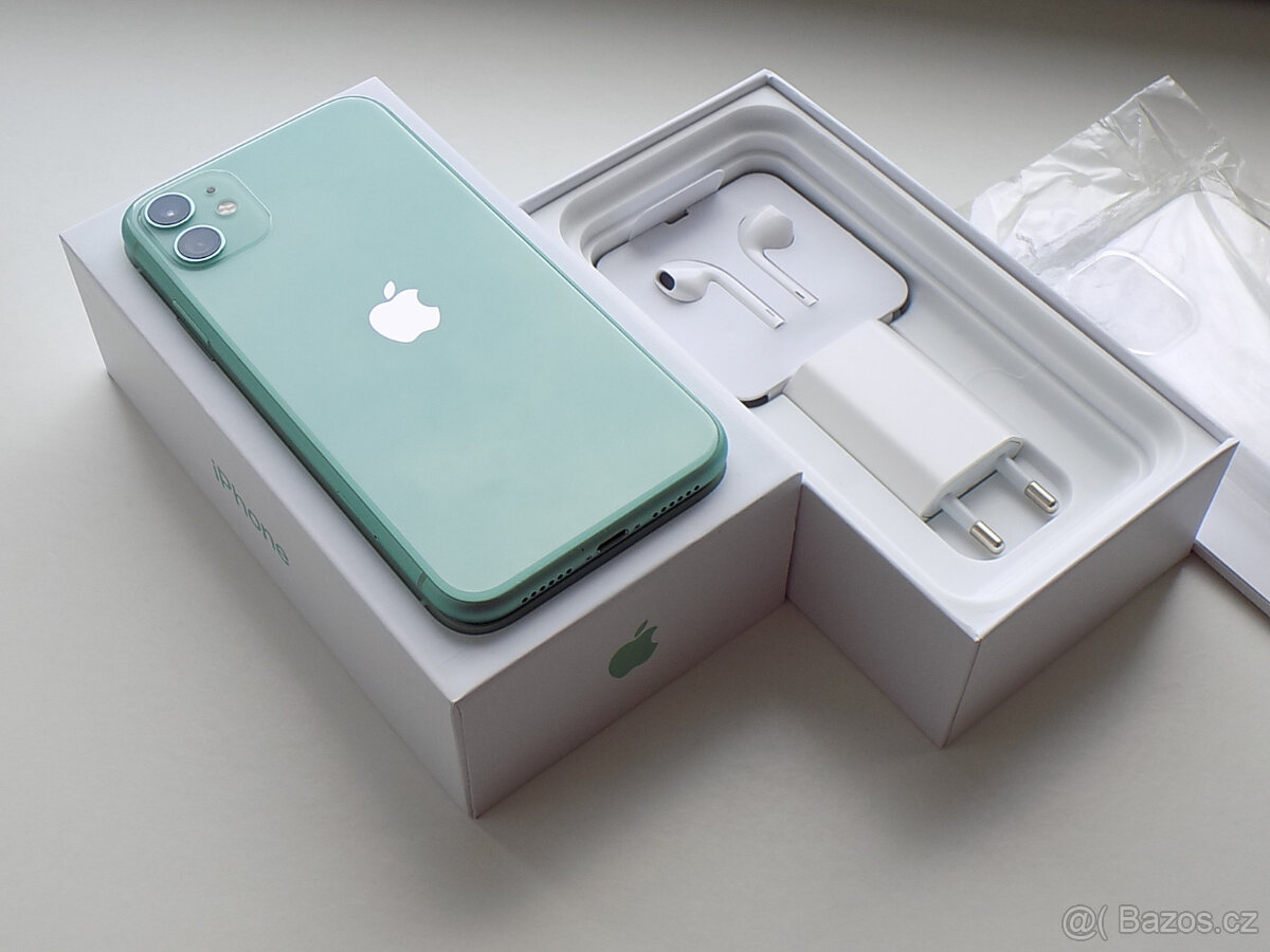 APPLE iPhone 11 128GB Green - ZÁRUKA - 100% BATERIE