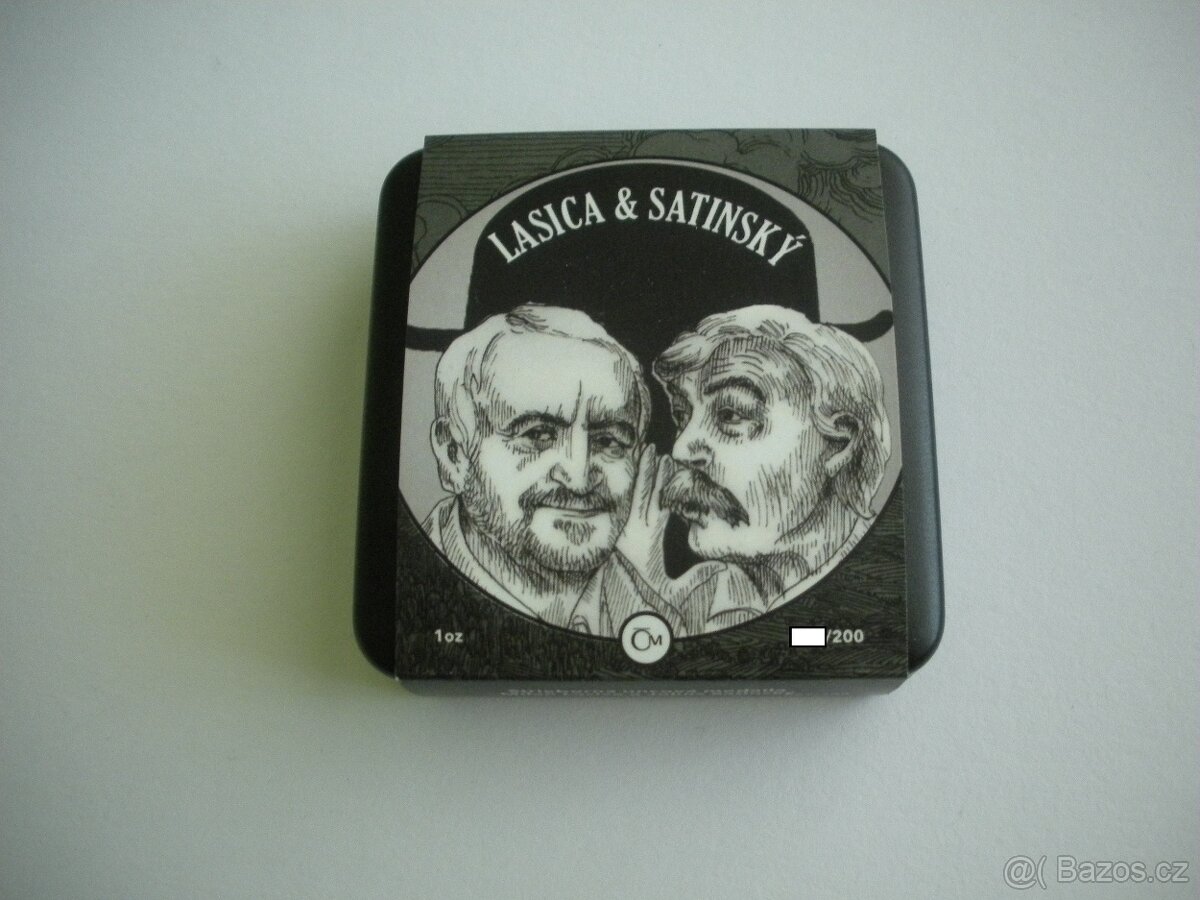 Stříbrná uncová medaile L&S Milan Lasica a Július Satinský