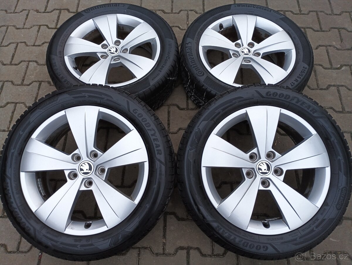 Originál alu sada disků Škoda Superb III 5x112 R17 Triton