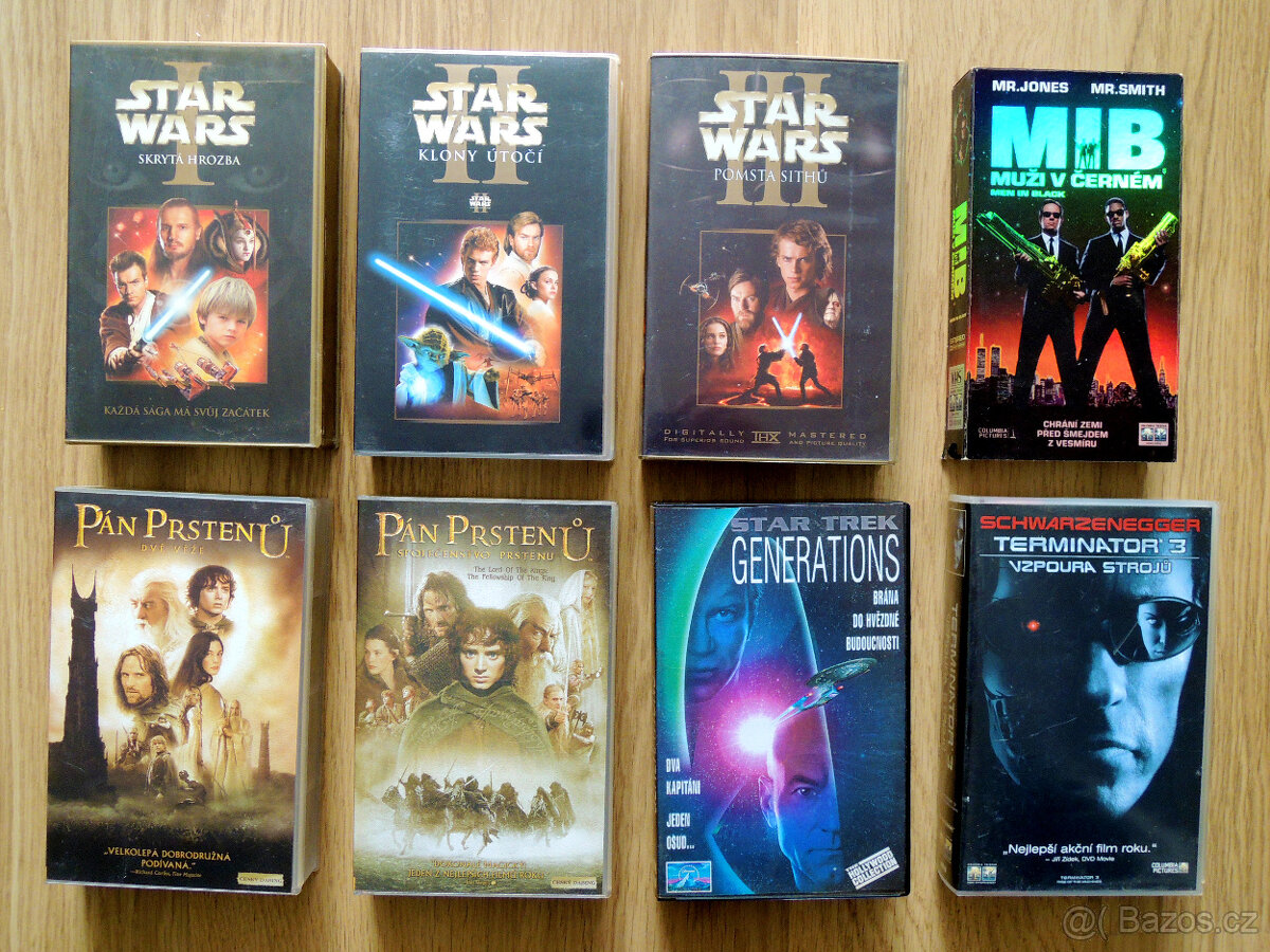 Star Wars , Terminátor, Pán prstenů Star Trek VHS