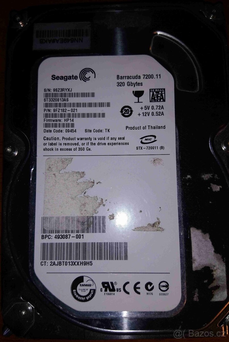 Seagate 320GB Sata 3.5 7200