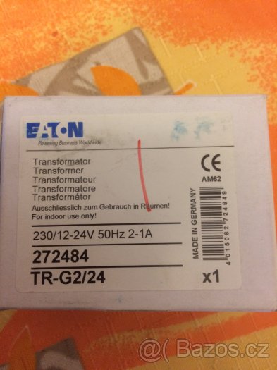 Zvonkový transformátor Eaton TR-G2/24 272484 12/24V, 24VA