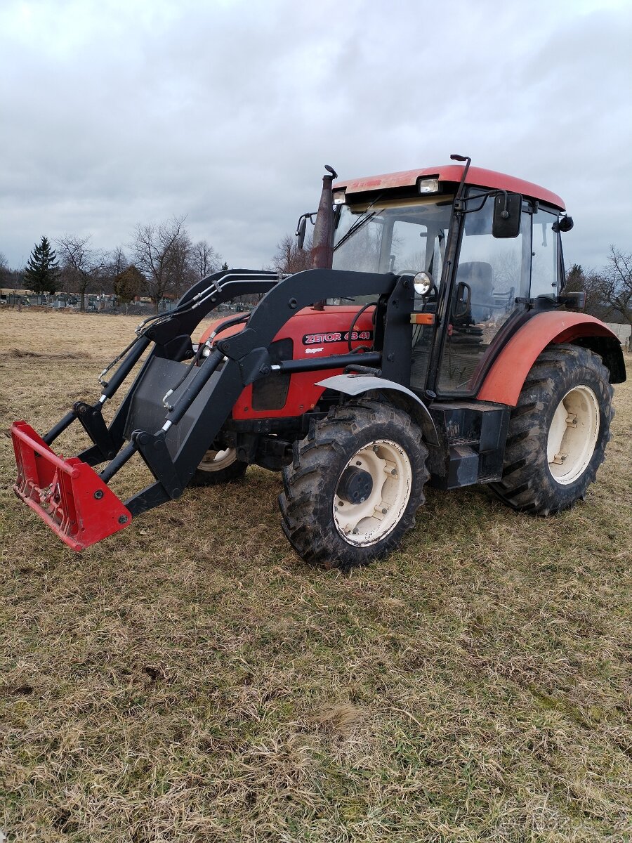 Zetor 6341, nakladač,vyvážečka ,příkopový mulčovač,podkop