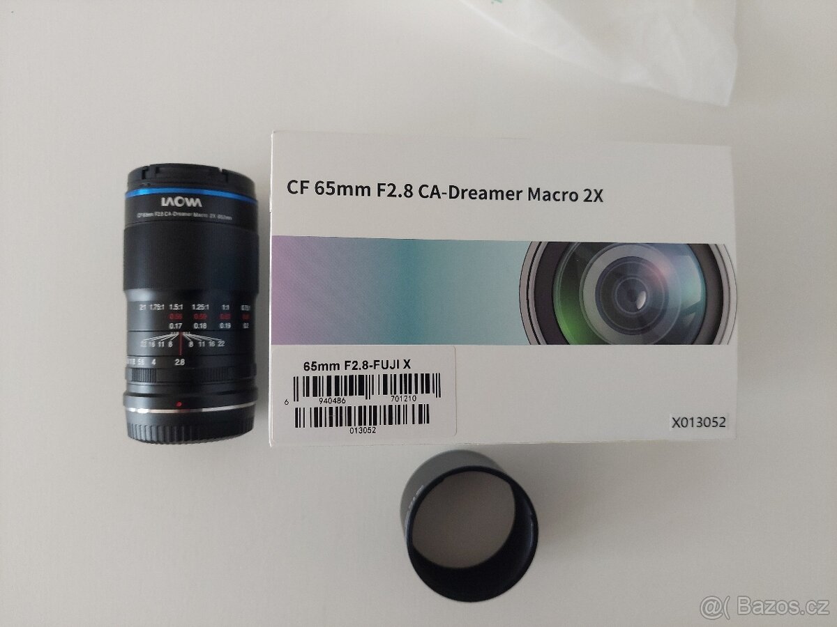 Laowa 65 mm f/2,8 2X Ultra Macro pro Fuji X. Jako nový. V zá