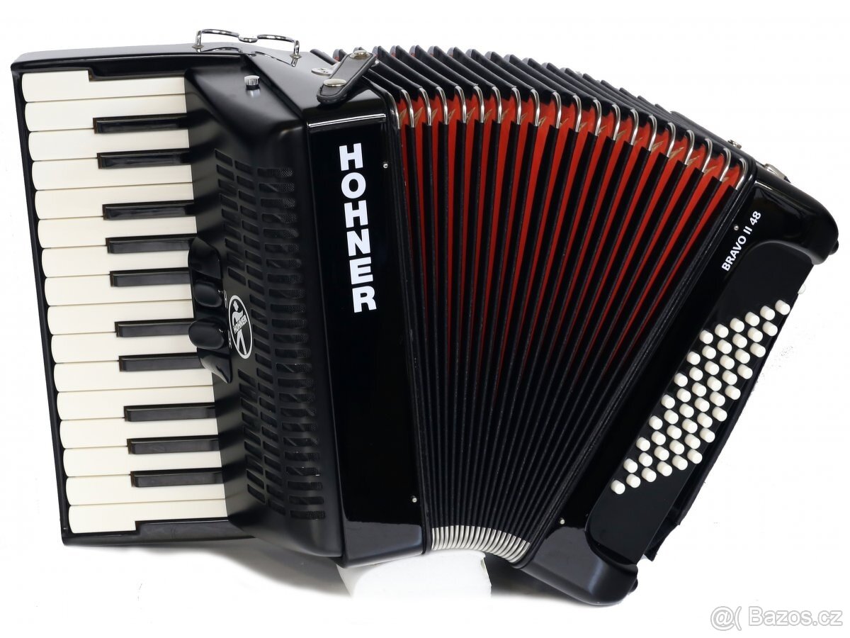 Hohner Bravo II 48 Klávesový akordeon Black