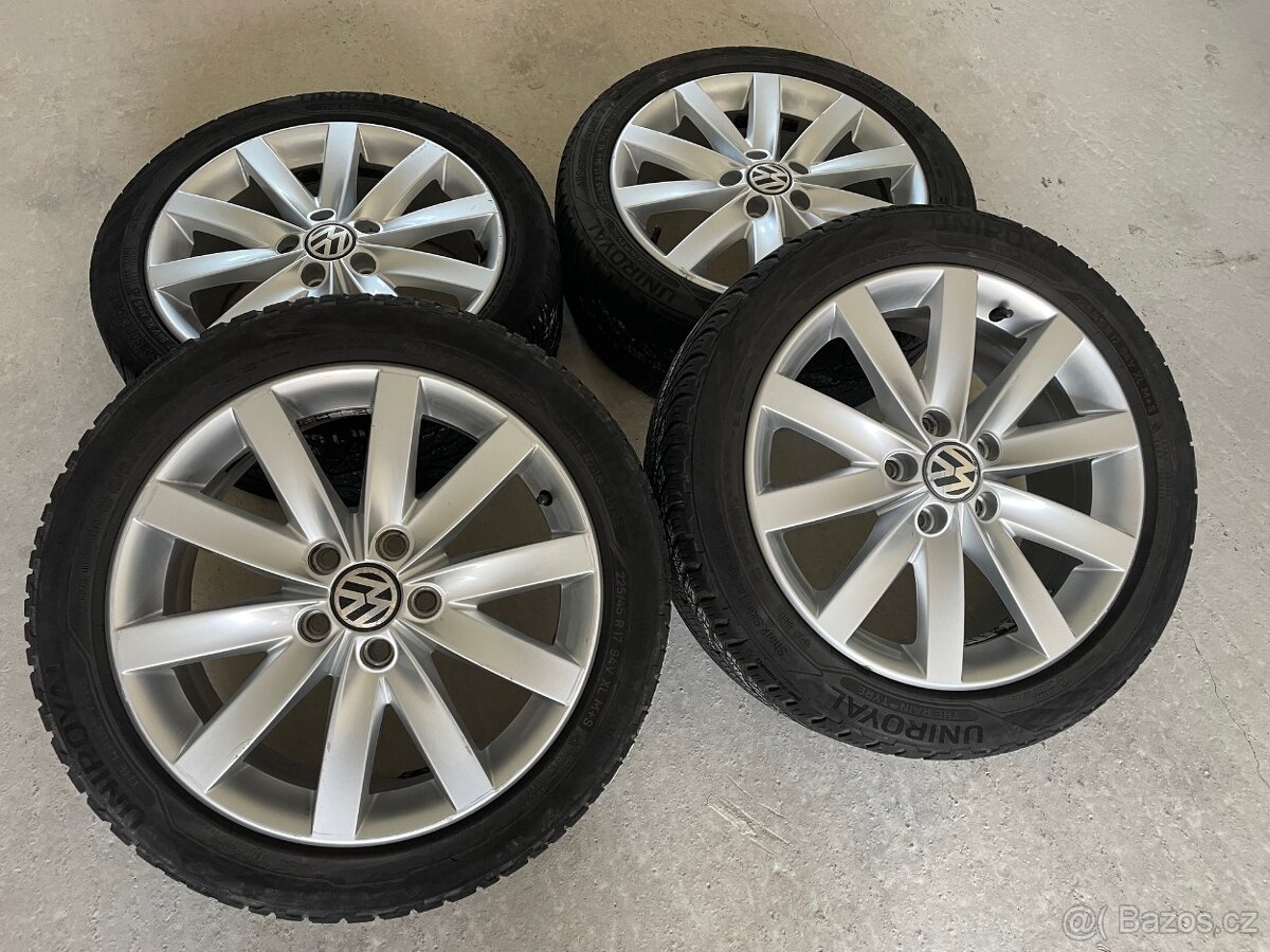 Originál Volkswagen ALU kola 5x112 r17 zimní pneu 5,5mm