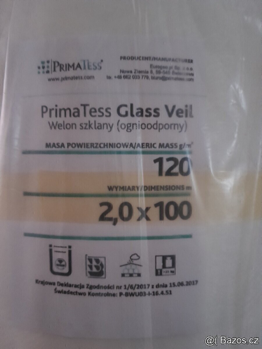 Primatess sklovláknitý vlies 120g/m2 pod PVC folie