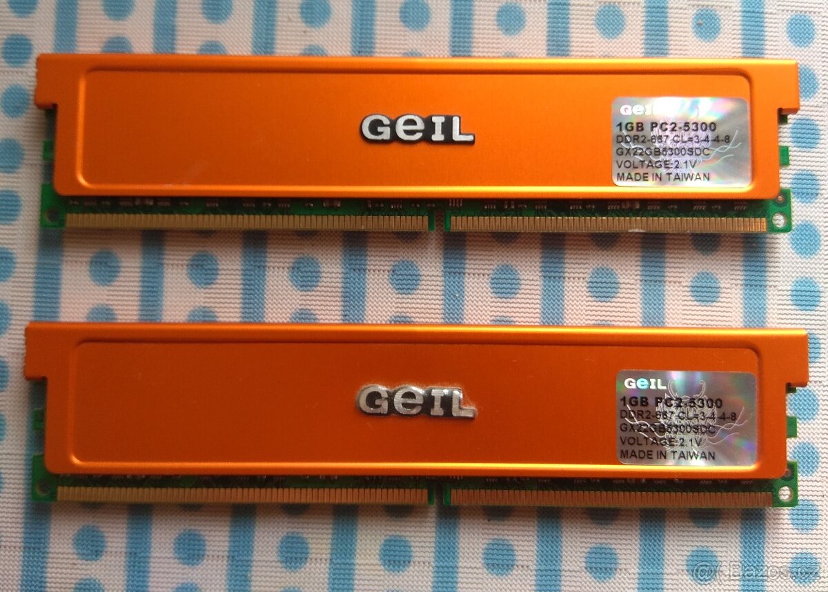 Paměti Geil 2GB (2x1GB) DDR2 667Mhz