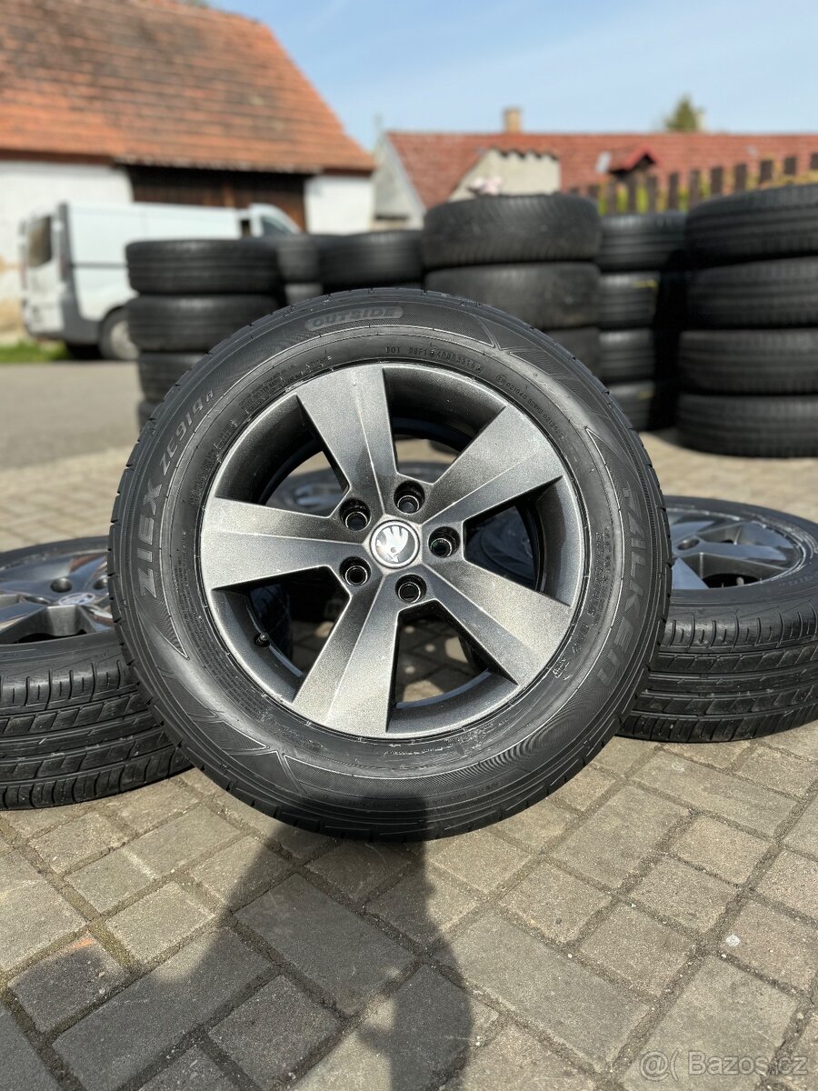 ORIGINÁL Alu Škoda ORION R16, 5x112 - TOP STAV