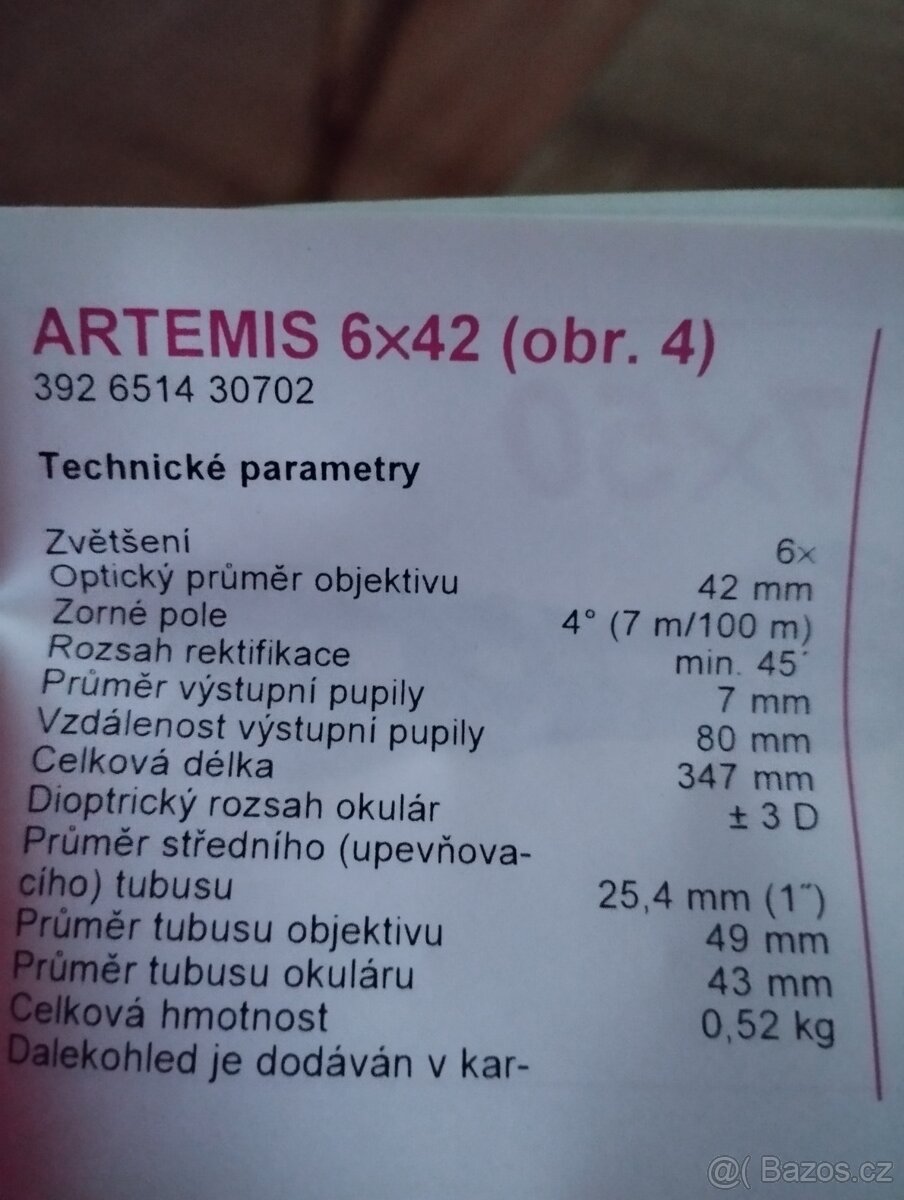 Puškový dalekohled Artemis